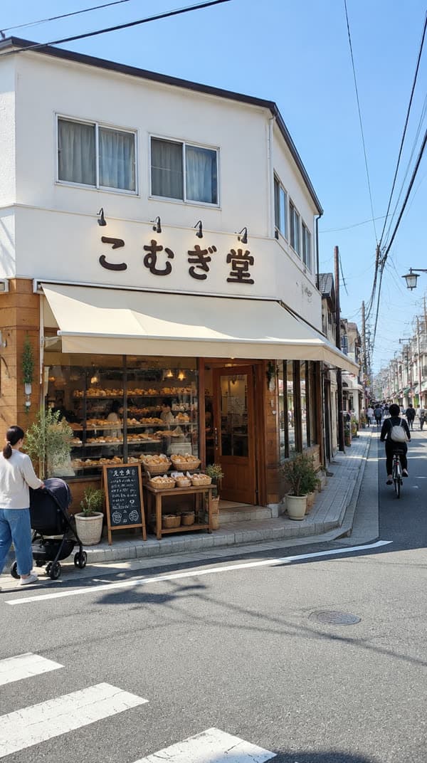 素材にしたパン屋の店舗画像(架空の店舗)